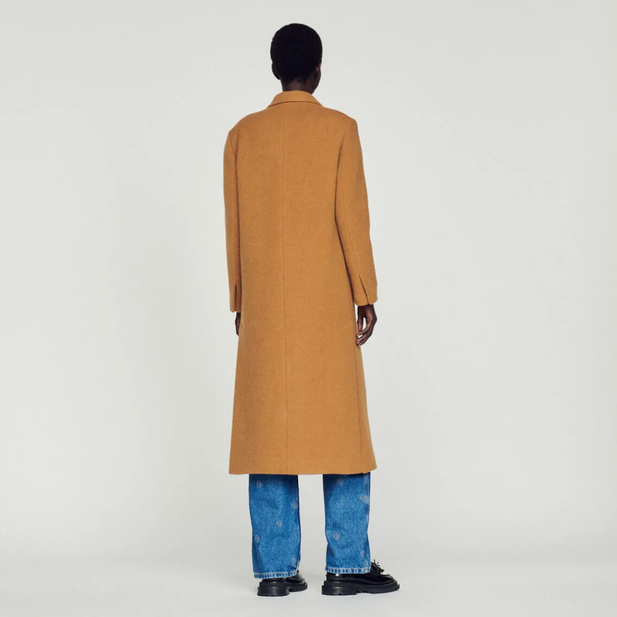 Best Straight-Cut Brushed Wool Coat Women Coats