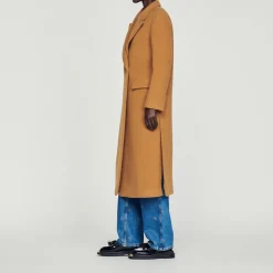 Best Straight-Cut Brushed Wool Coat Women Coats
