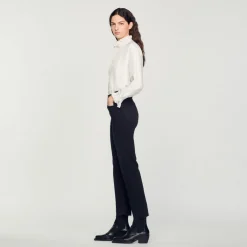 Hot Straight-Cut Jeans With Raw Edges Women Jeans