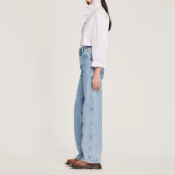 Discount Straight-Leg Jeans With Rhinestones Women Jeans