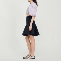Online Striped Crop Top Women Matching Sets