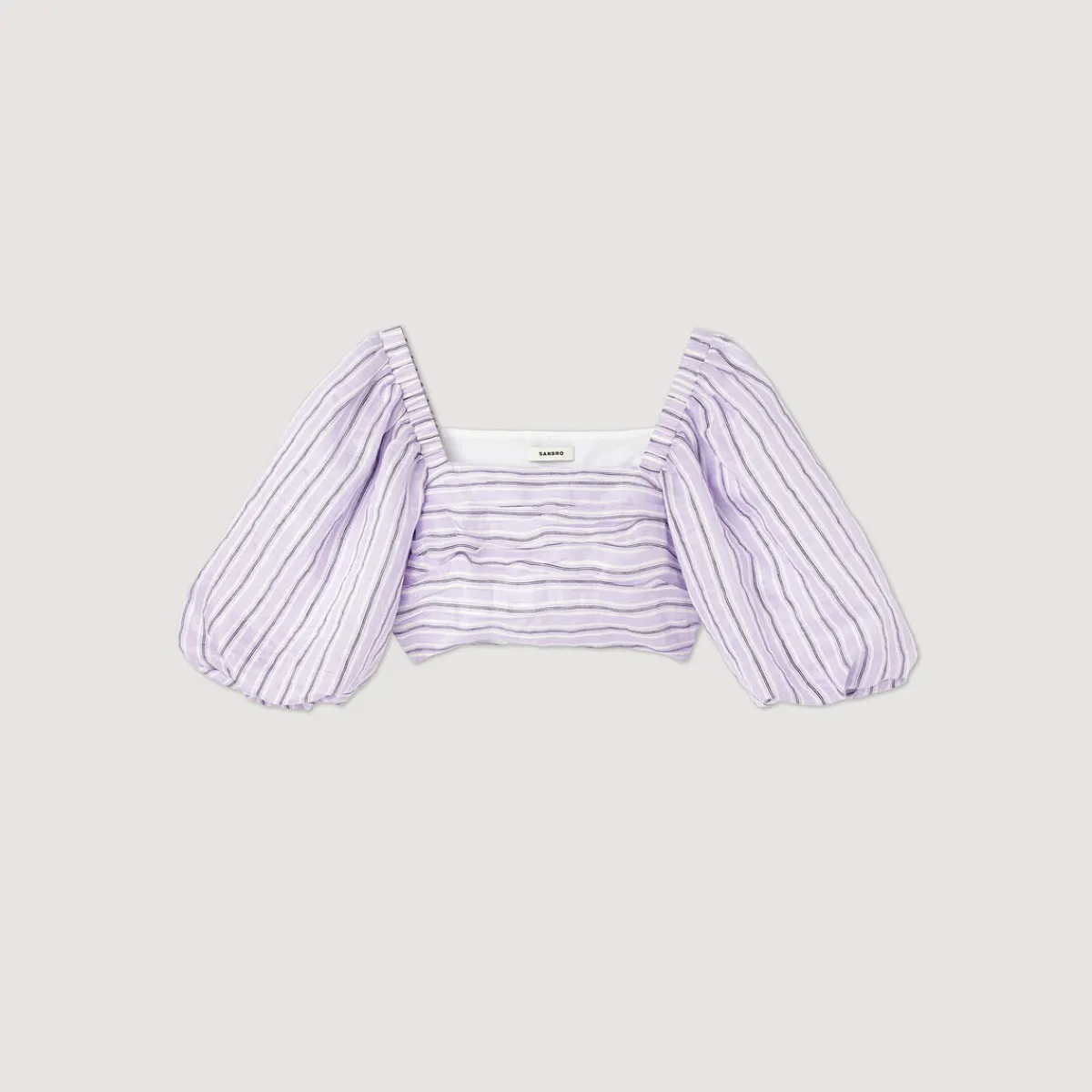 Online Striped Crop Top Women Matching Sets