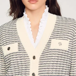 Hot Striped Knit Cardigan Women Sweaters & Cardigans