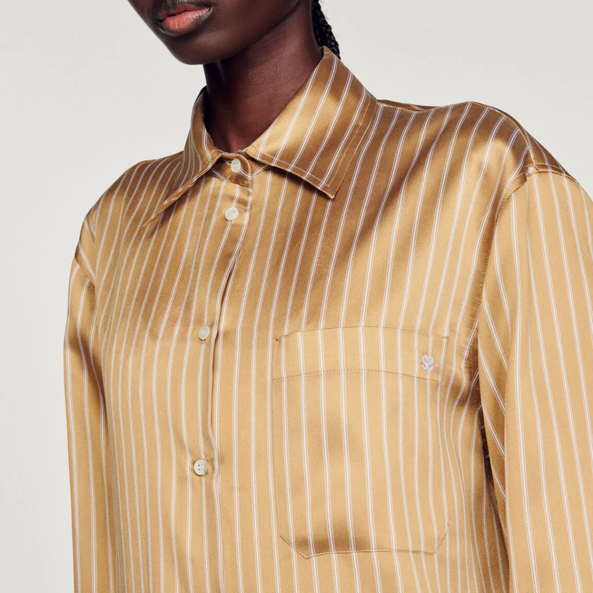 Store Striped Oversized Shirt Women Matching Sets