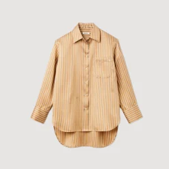 Store Striped Oversized Shirt Women Matching Sets