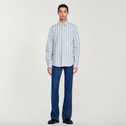 Best Sale Striped Shirt Men Shirts