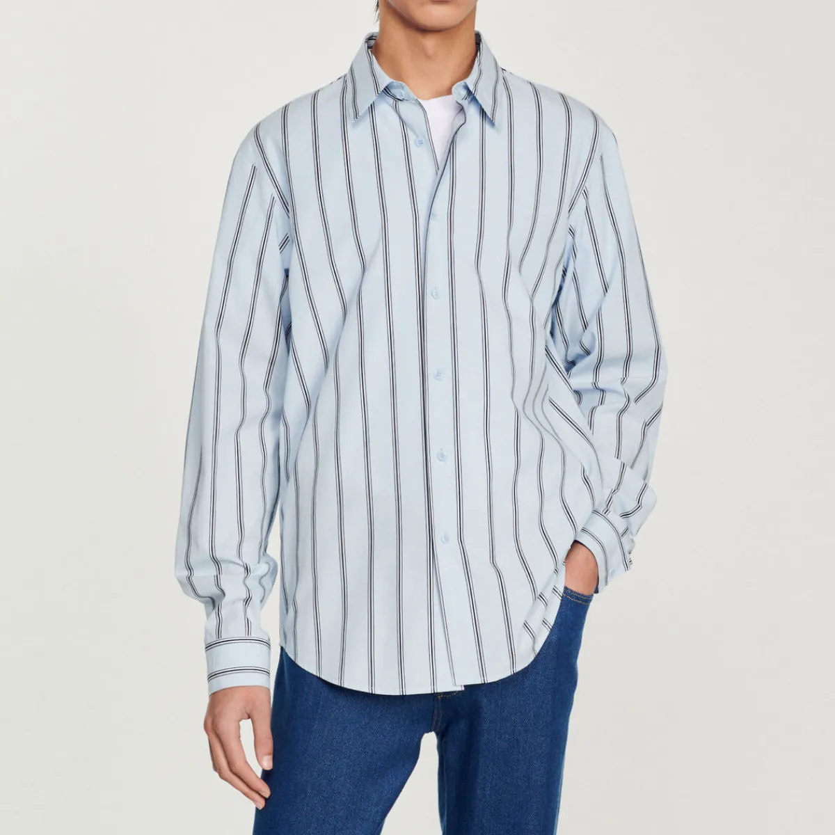 Best Sale Striped Shirt Men Shirts