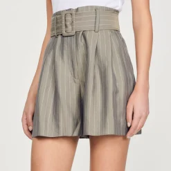 Cheap Striped Shorts Women Matching Sets