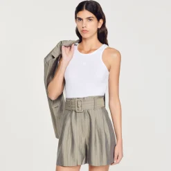 Cheap Striped Shorts Women Matching Sets