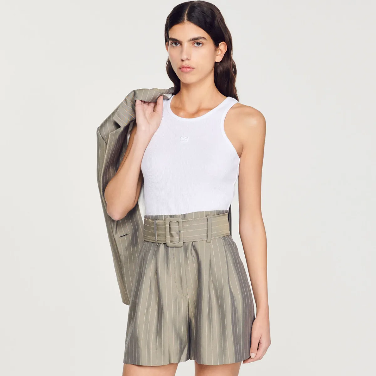 Cheap Striped Shorts Women Matching Sets
