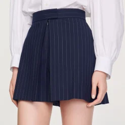 Cheap Striped Tailored Shorts Women Matching Sets