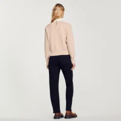 Shop Sweater With Contrasting Ruffled Collar Women Sweaters & Cardigans