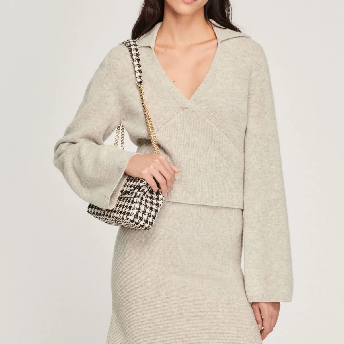 Fashion Sweater With Polo Collar Women Sweaters & Cardigans
