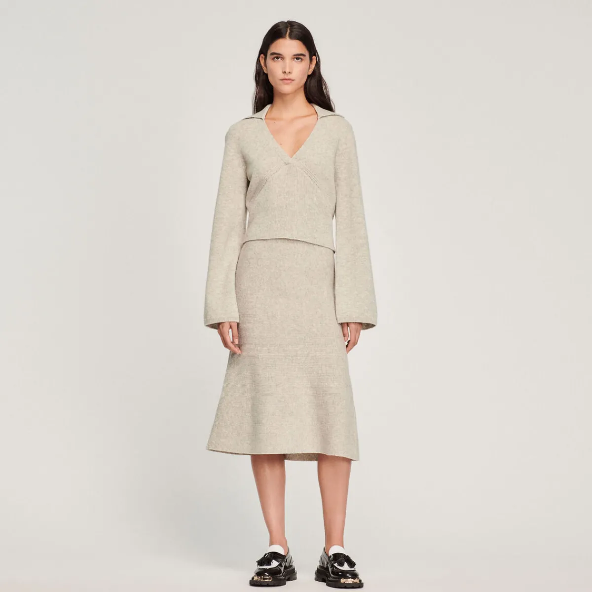 Fashion Sweater With Polo Collar Women Sweaters & Cardigans