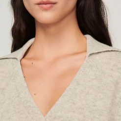 Fashion Sweater With Polo Collar Women Sweaters & Cardigans