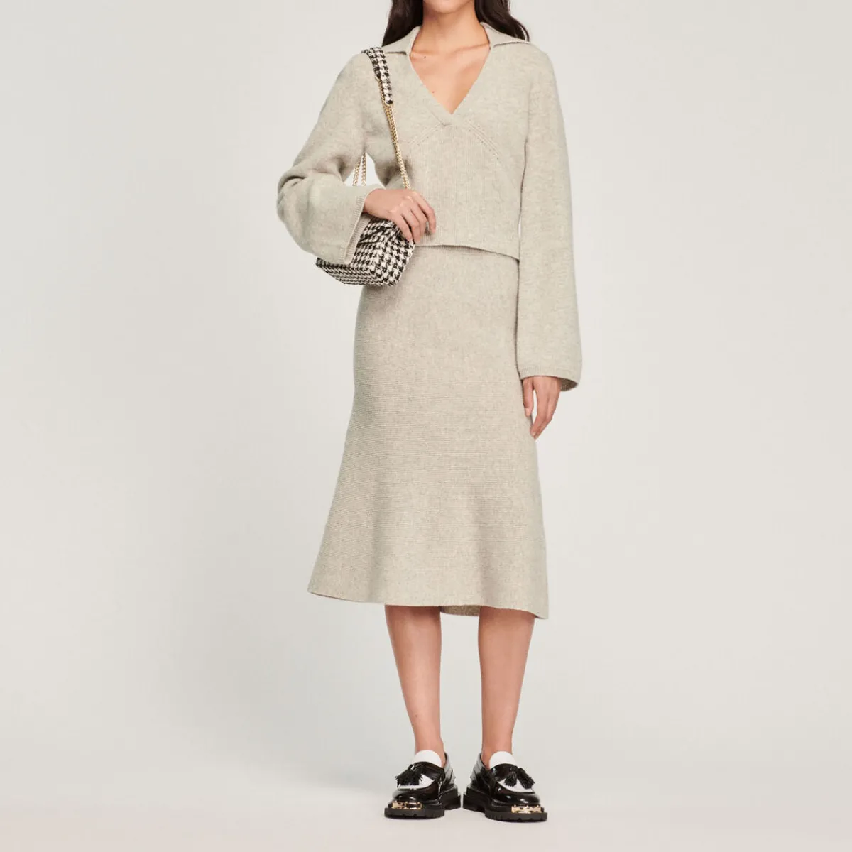 Fashion Sweater With Polo Collar Women Sweaters & Cardigans
