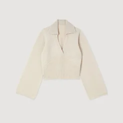 Fashion Sweater With Polo Collar Women Sweaters & Cardigans