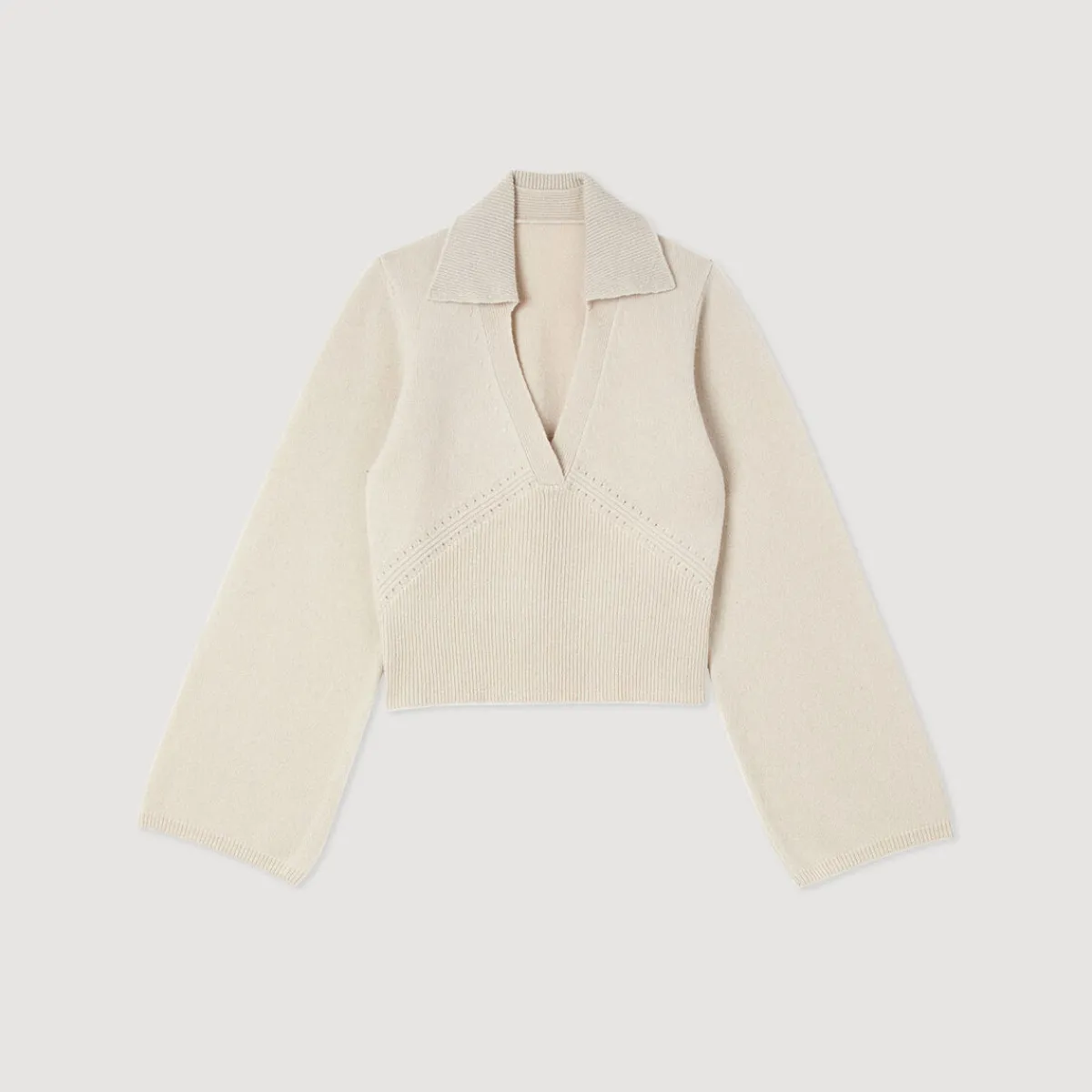 Fashion Sweater With Polo Collar Women Sweaters & Cardigans