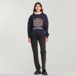 Cheap Sweatshirt With Contrasting Neck Women Sweaters & Cardigans