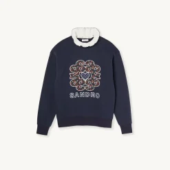 Cheap Sweatshirt With Contrasting Neck Women Sweaters & Cardigans