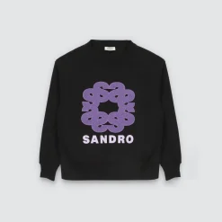 Clearance Sweatshirt With Contrasting Sandro Motif Women Sweaters & Cardigans