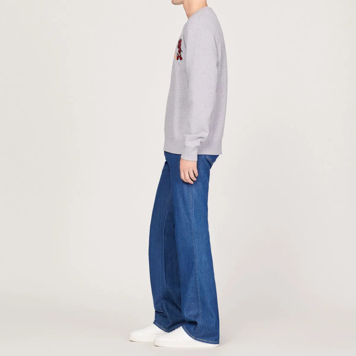 Cheap Sweatshirt With Hot Stuff Print Men Sweatshirts