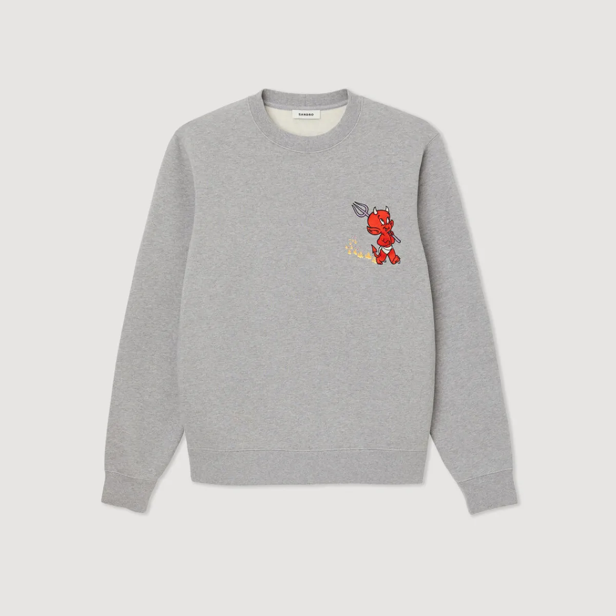 Cheap Sweatshirt With Hot Stuff Print Men Sweatshirts