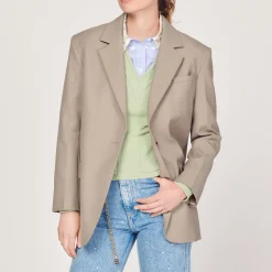 Cheap Tailored Jacket With Pockets Women Matching Sets