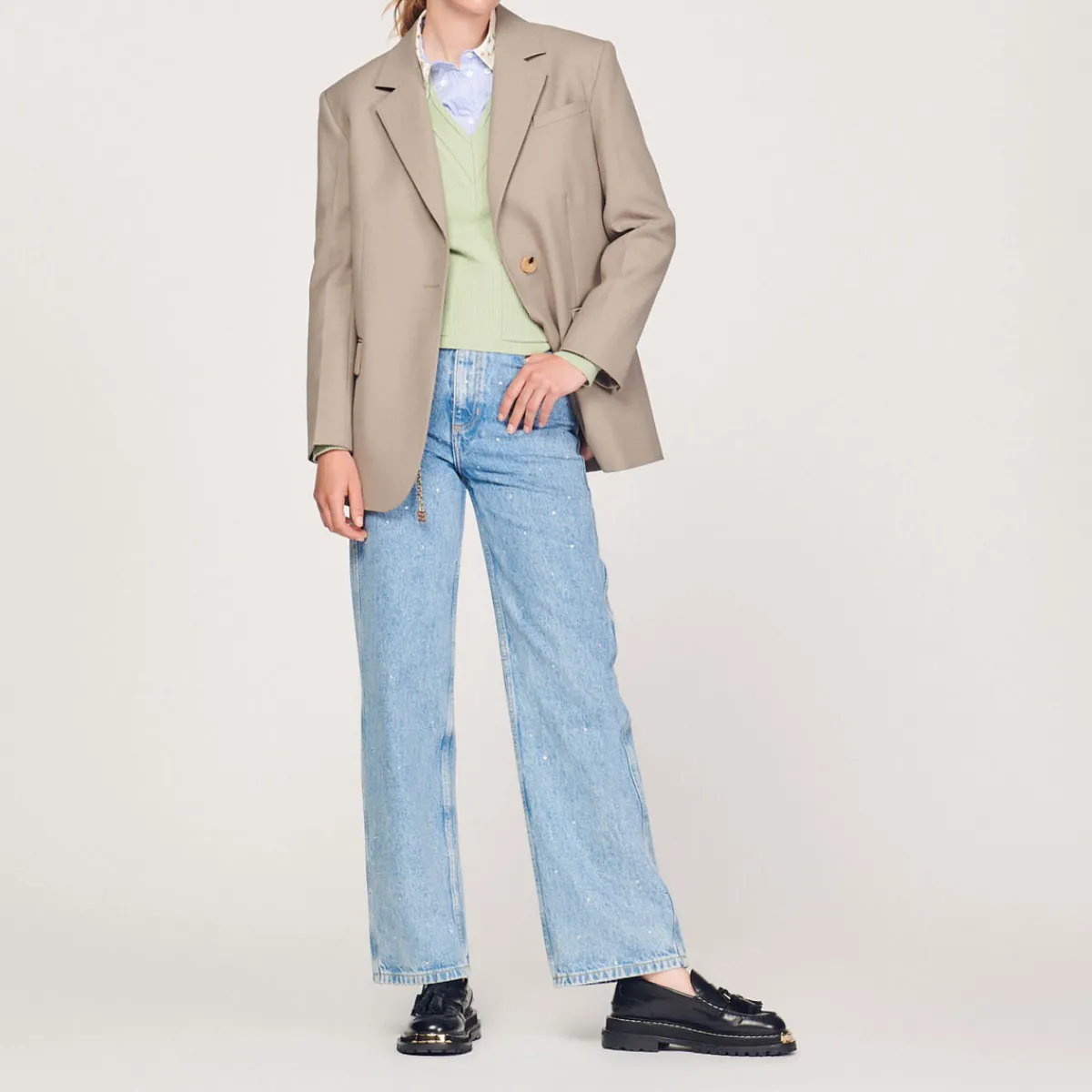 Cheap Tailored Jacket With Pockets Women Matching Sets