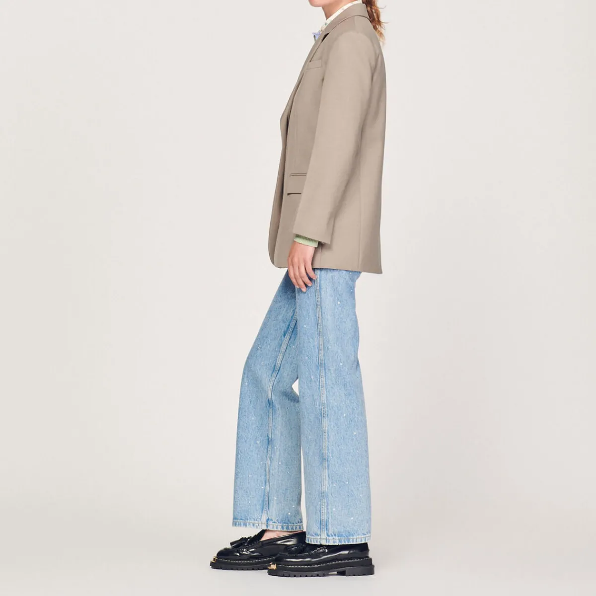 Cheap Tailored Jacket With Pockets Women Matching Sets