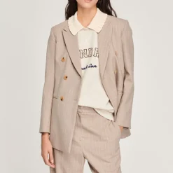 Best Tailored Pinstripe Jacket Women Matching Sets