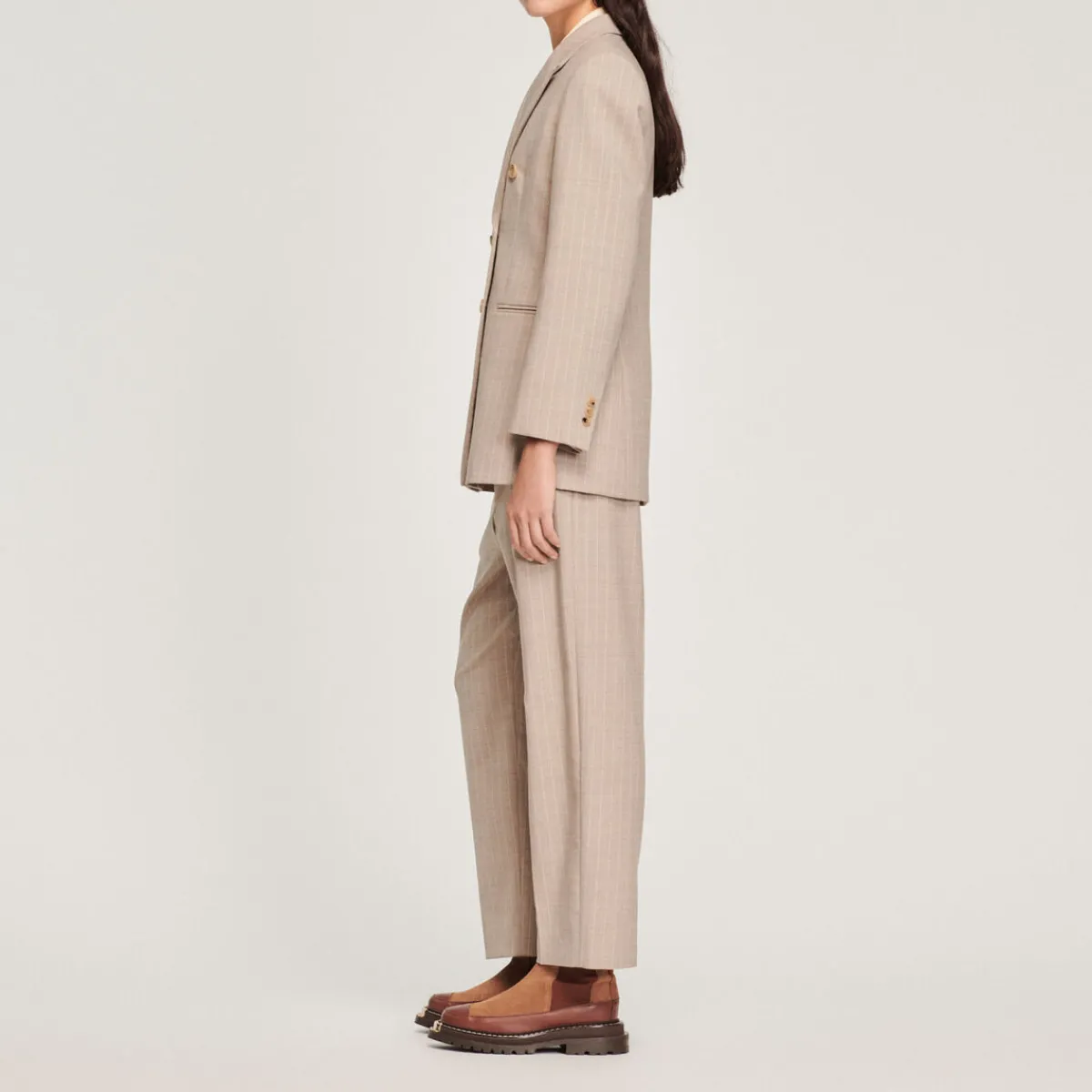 Best Tailored Pinstripe Jacket Women Matching Sets