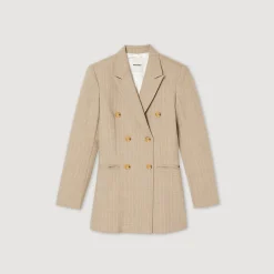 Best Tailored Pinstripe Jacket Women Matching Sets