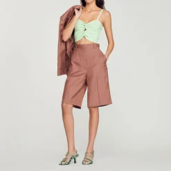 Cheap Tied Crop Top Women Sweaters & Cardigans