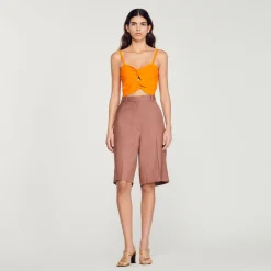 Cheap Tied Crop Top Women Sweaters & Cardigans