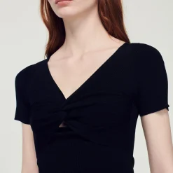 Outlet Tied Cropped Sweater Women Sweaters & Cardigans