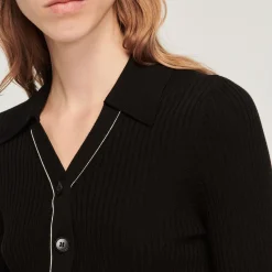 Best Sale Topstitched Fine Knit Cardigan Women Sweaters & Cardigans