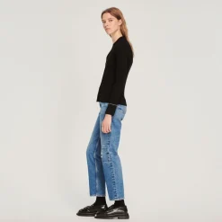 Best Sale Topstitched Fine Knit Cardigan Women Sweaters & Cardigans