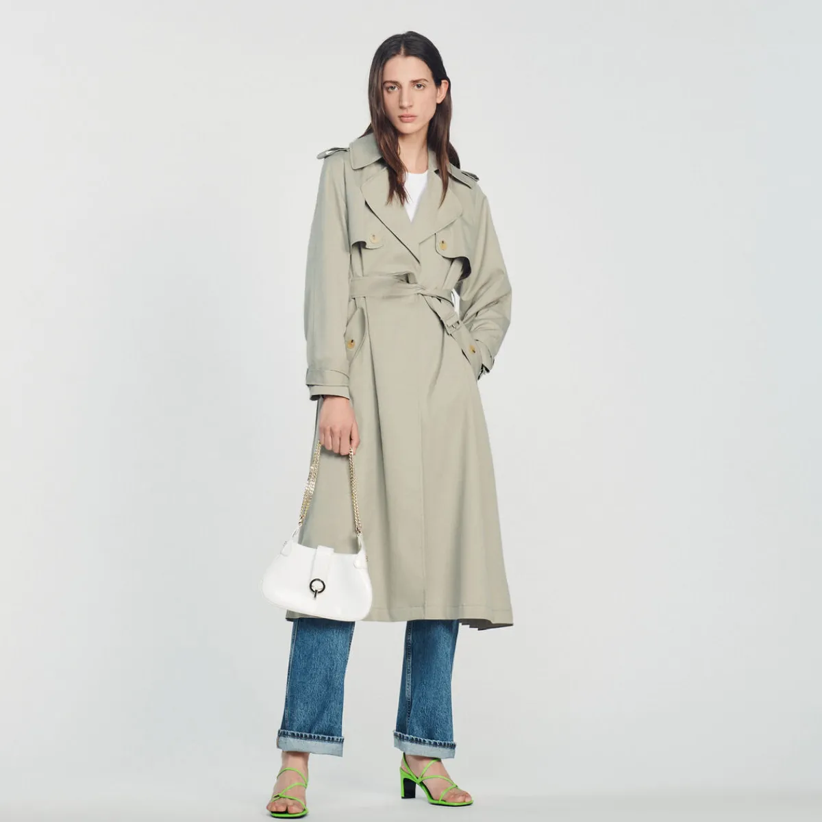 Flash Sale Trench Coat With Pleated Back Women Coats