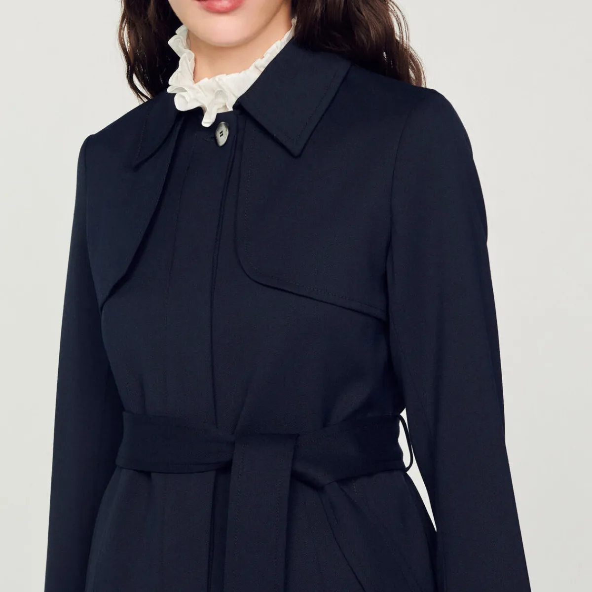 Sale Trench Coat With Pleated Inset Women Coats