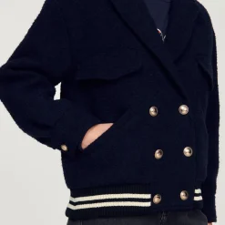 Flash Sale Tweed Blouson Jacket Women Jackets & Blazers