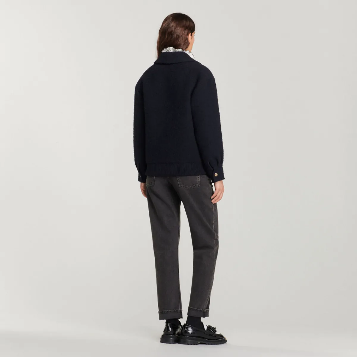 Flash Sale Tweed Blouson Jacket Women Jackets & Blazers