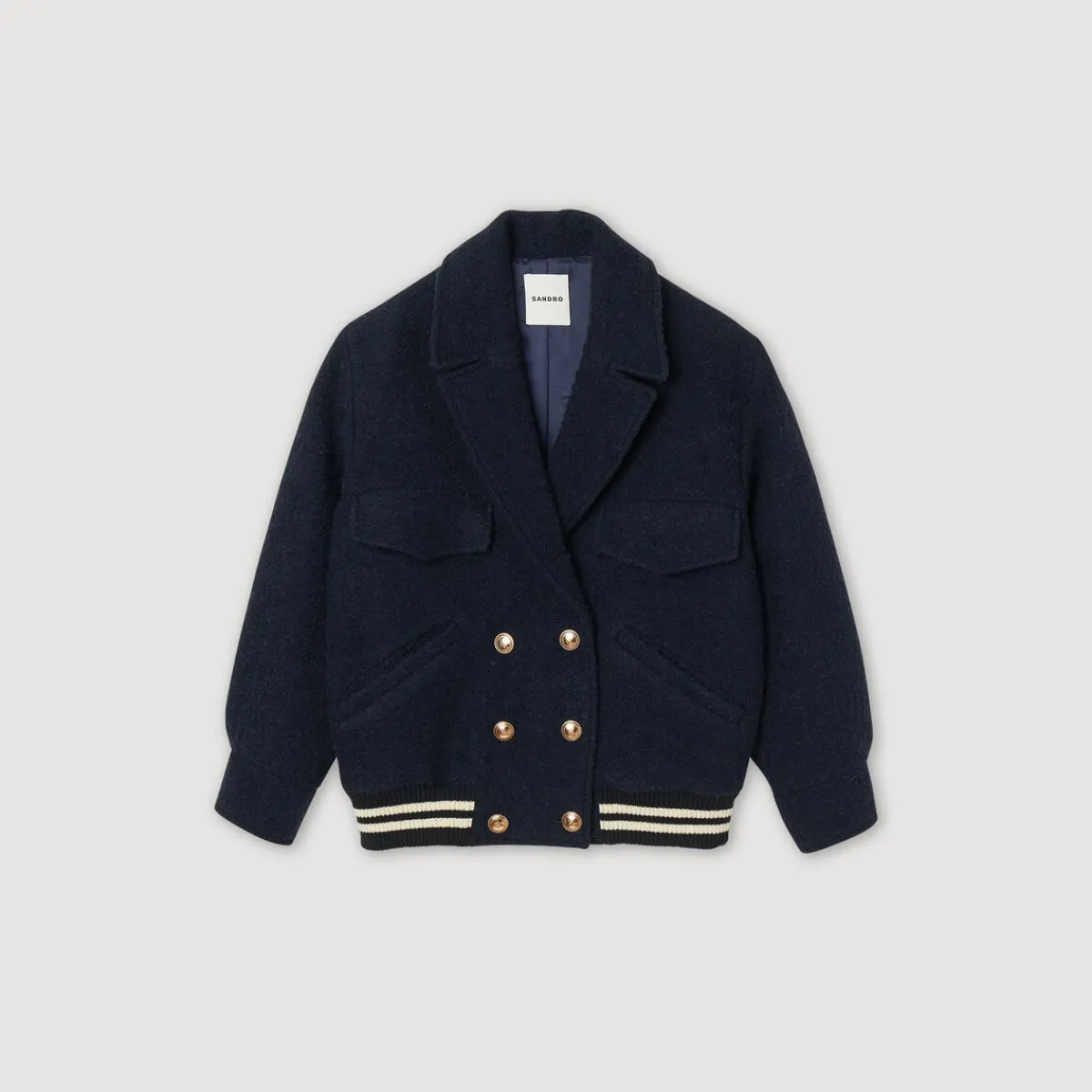 Flash Sale Tweed Blouson Jacket Women Jackets & Blazers