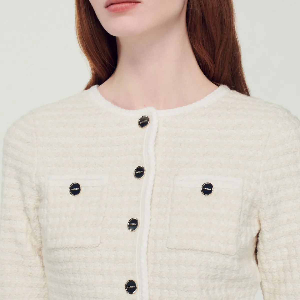 Cheap Tweed Coatigan Women Matching Sets