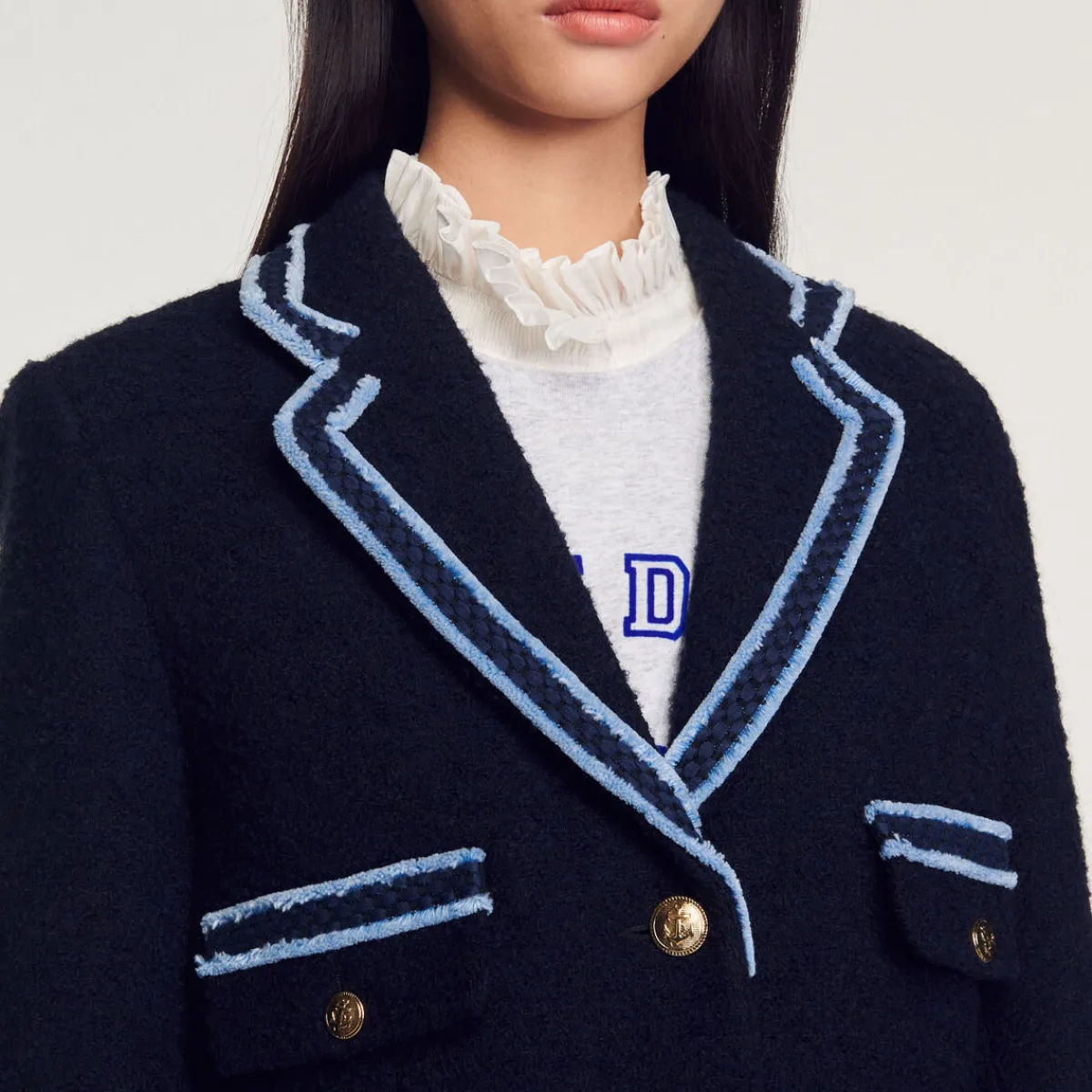 Flash Sale Tweed Jacket With Contrasting Trim Women Jackets & Blazers