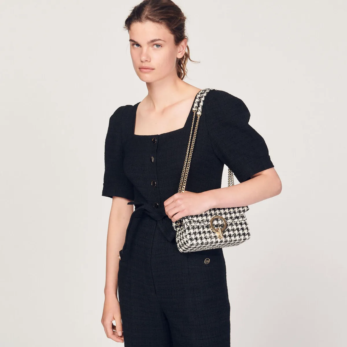 Outlet Tweed Jumpsuit Women Jumpsuits