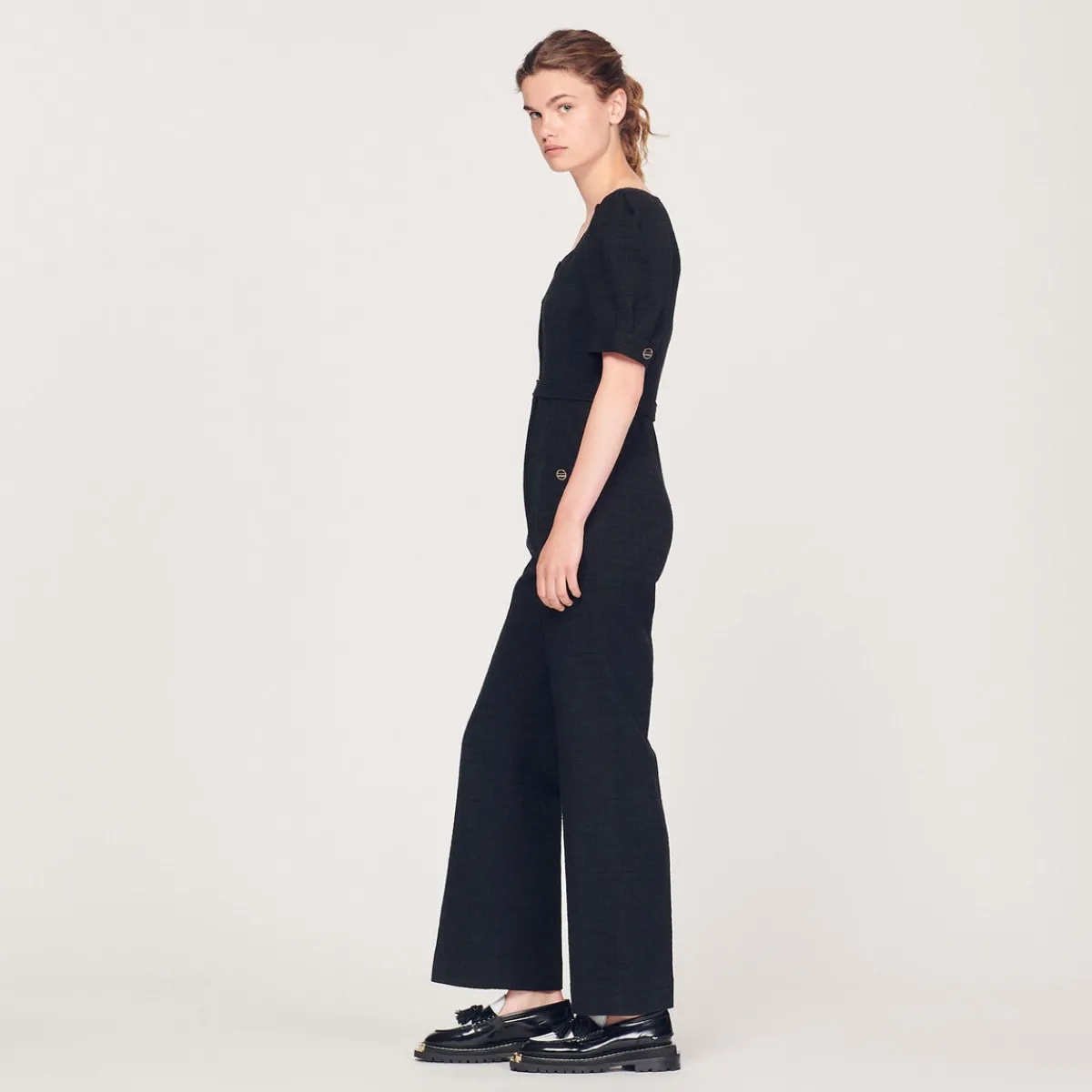 Outlet Tweed Jumpsuit Women Jumpsuits