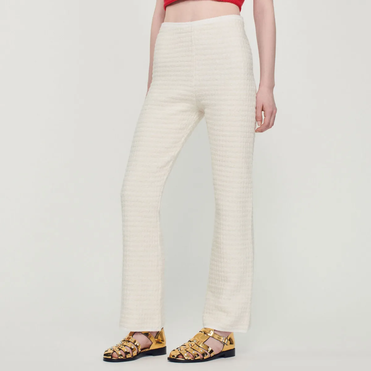 Flash Sale Tweed Pants Women Matching Sets
