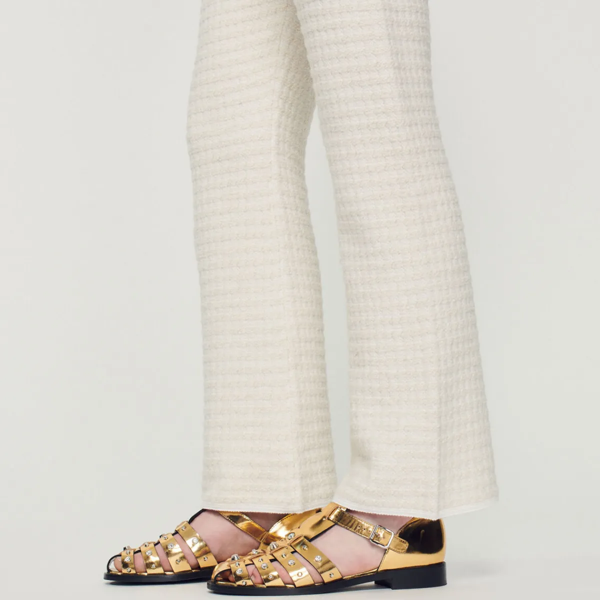 Flash Sale Tweed Pants Women Matching Sets