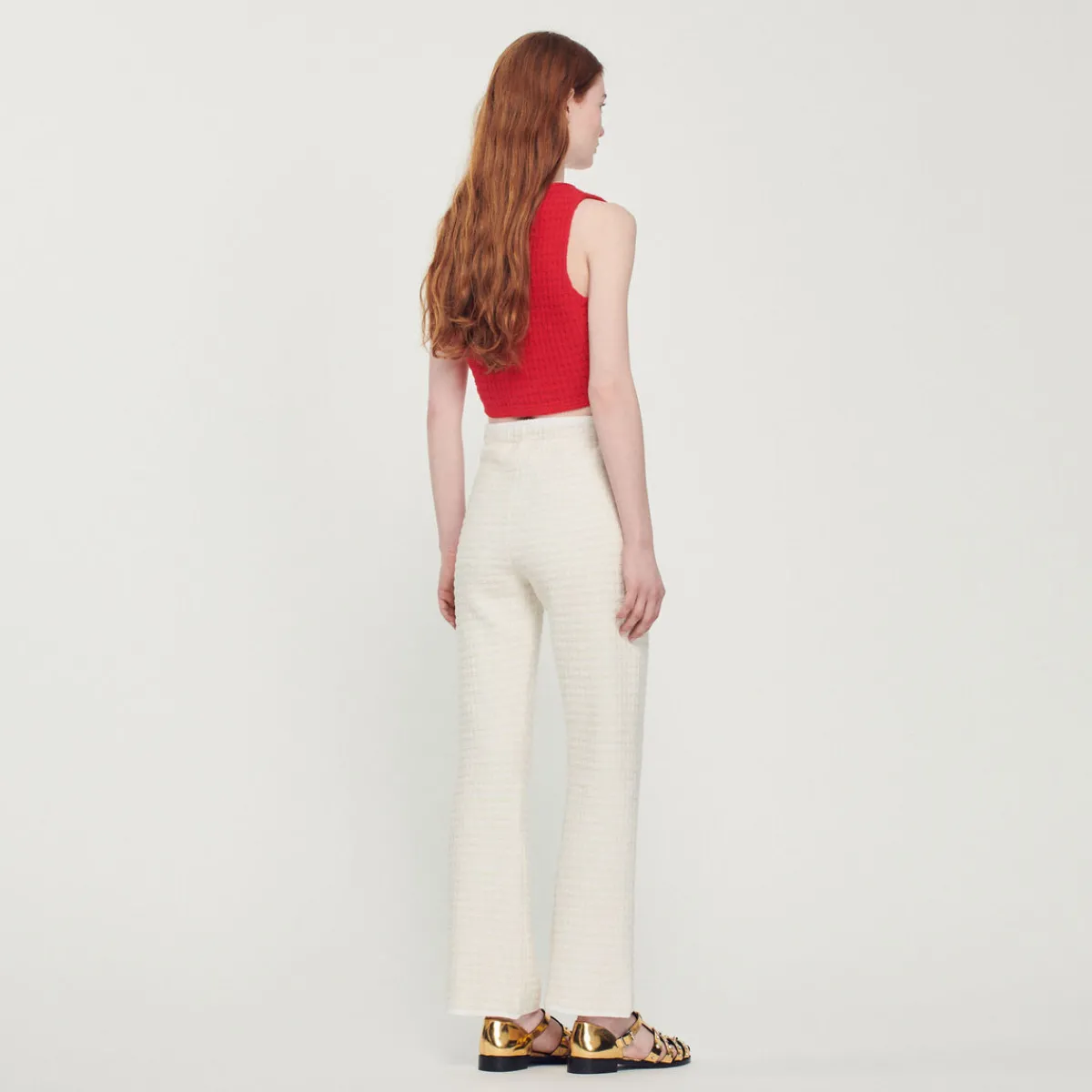 Flash Sale Tweed Pants Women Matching Sets